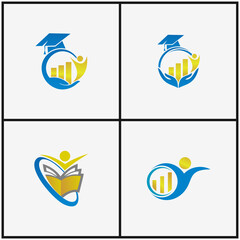 set bundle education, finance logo design inspiration