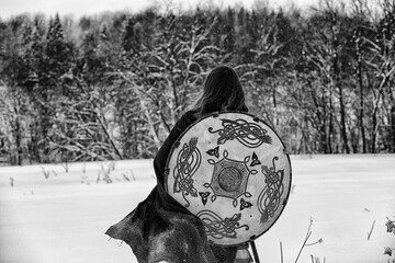 Defender the young warrior in armor