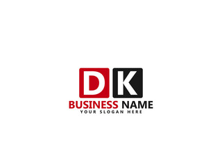 Letter DK logo, dk logo icon design vector for all kind of use - obrazy, fototapety, plakaty