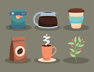 coffee elements set