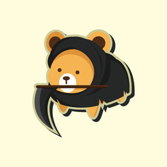 Cute bear wearing halloween costume