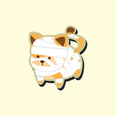 Cute cat wearing halloween costume
