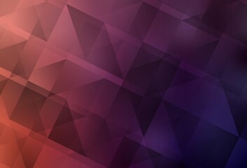 Dark Pink, Red vector polygonal pattern.
