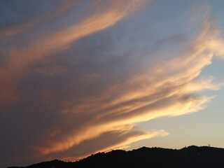 sunset in the mountains