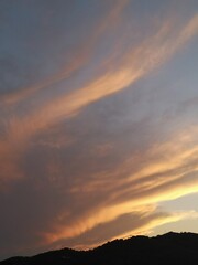 sunset in the mountains