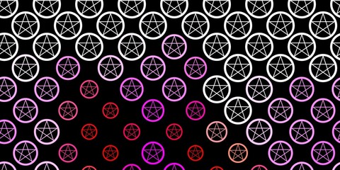 Dark Pink, Yellow vector pattern with magic elements.