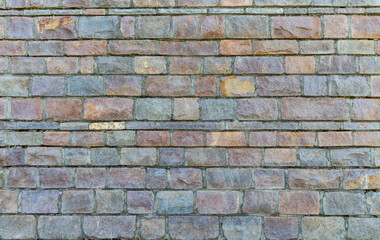 Panoramic view of empty, old, wall background