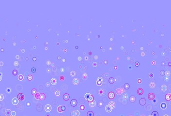 Light Blue, Red vector pattern with spheres.