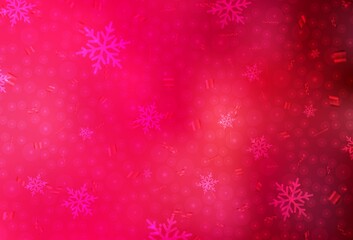 Light Red vector background in Xmas style.