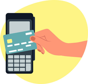 hand drawn sketch vector illustration contactless payment online wallet credit card apple pay visa electron by electronic money and terminal