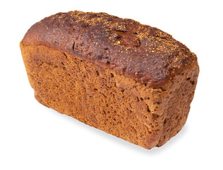 Bread made from a mixture of rye and wheat flour, isolated on a white background.Fresh pastries on a white background.