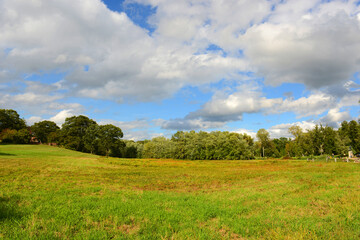 Fototapeta na wymiar Historic Battlefield in Minute Man National Historical Park, Concord, Massachusetts MA, USA.