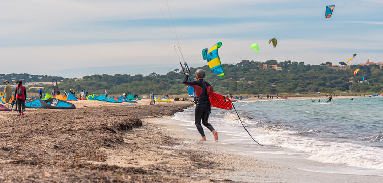 Plage de kitesurf.