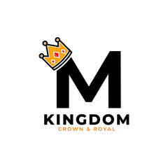 Initial Letter M with Crown Logo Branding Identity Logo Design Template