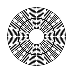 Abstract rotation circular design element. Circle geometric pattern.