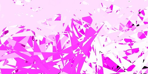 Light purple, pink vector backdrop with triangles, lines.