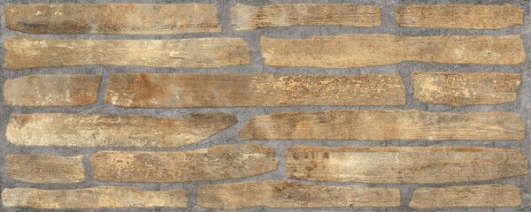 wooden parquet background on cement floor