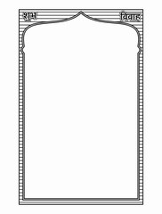 black ornamental vintage decorative frame for hindu religion and weddings with isolated background