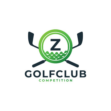 Golf Sport Logo. Letter Z for Golf Logo Design Vector Template. Eps10 Vector