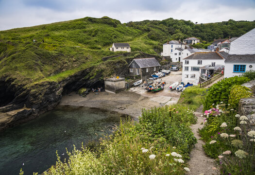 Portloe village and harbour, Cornwall, England