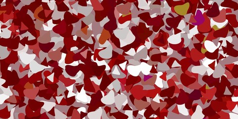 Light red vector template with abstract forms.