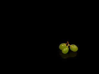 grapes on black