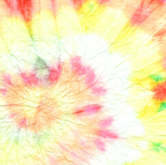 Color Spiral Tie Dye. Dyed Color Paint. Bright