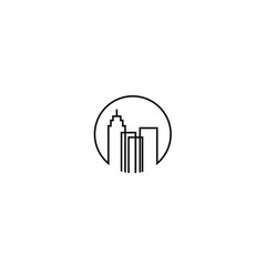 architects building building business logo investment vector icon illustration monoline design lines
