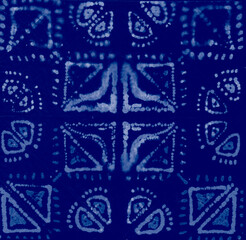 Navajo Ikat Pattern. Denim Tie Intricate Tribal