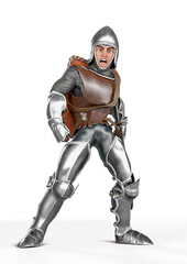 western knight cartoon is ready for action