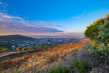 Beautiful sunset in Cape Town, South Africa