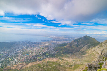 Obraz premium Beautiful views up on Table Mountain, Cape Town, South Africa