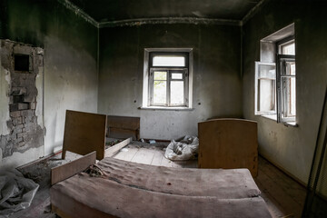 interior of a old hotel room