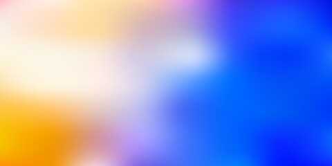 Light blue, yellow vector abstract blur background.