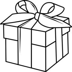 Vector illustration of a gift. Gift box. 