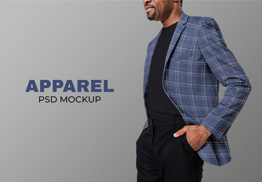 Suit Mockup For Formal Menswear Ad