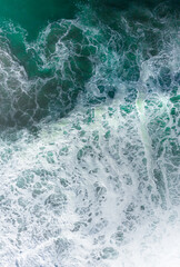 Fototapeta premium Aerial Waves Crashing California