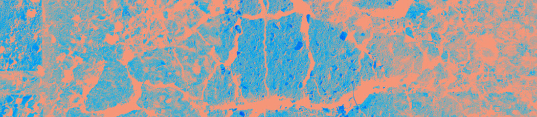 abstract coral and blue color texture background with copy space for design