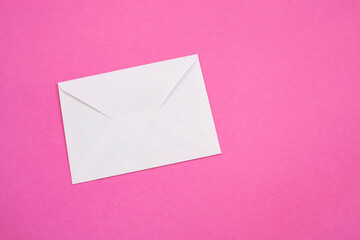 Blank envelope isolated background arranged for mockup design