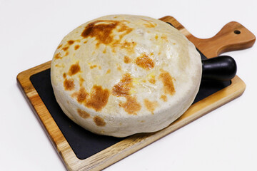 matka biryani, indian flavored rice dish covered with bread dough - obrazy, fototapety, plakaty