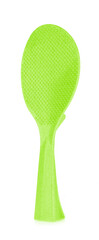 Plastic Rice Paddle Spoon isolated on white background.