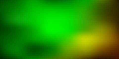 Dark green vector abstract blur backdrop.