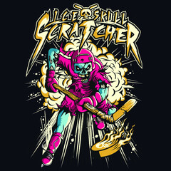 Skull Ice Hockey