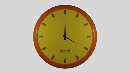 wall clock isolated on white