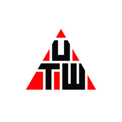 Obraz na płótnie Canvas UTW triangle letter logo design with triangle shape. UTW triangle logo design monogram. UTW triangle vector logo template with red color. UTW triangular logo Simple, Elegant, and Luxurious Logo. UTW 