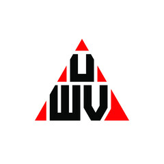Obraz na płótnie Canvas UWV triangle letter logo design with triangle shape. UWV triangle logo design monogram. UWV triangle vector logo template with red color. UWV triangular logo Simple, Elegant, and Luxurious Logo. UWV 