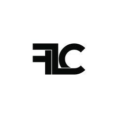 flc letter monogram logo design initial