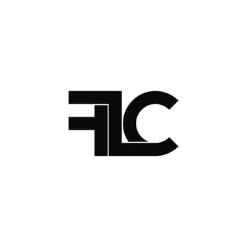 flc letter monogram logo design initial