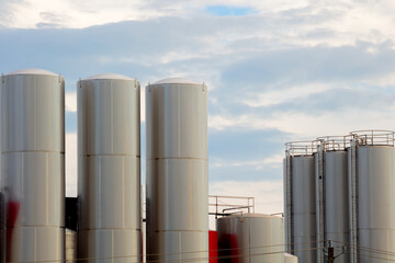 milk processing factory storage tank industrial food grade stainless steel container