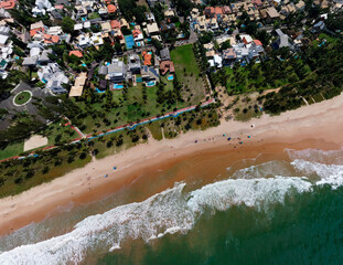 Imagem aérea da praia de Guarajuba, localizada a 42 km de Salvador, no município de Camaçari,...